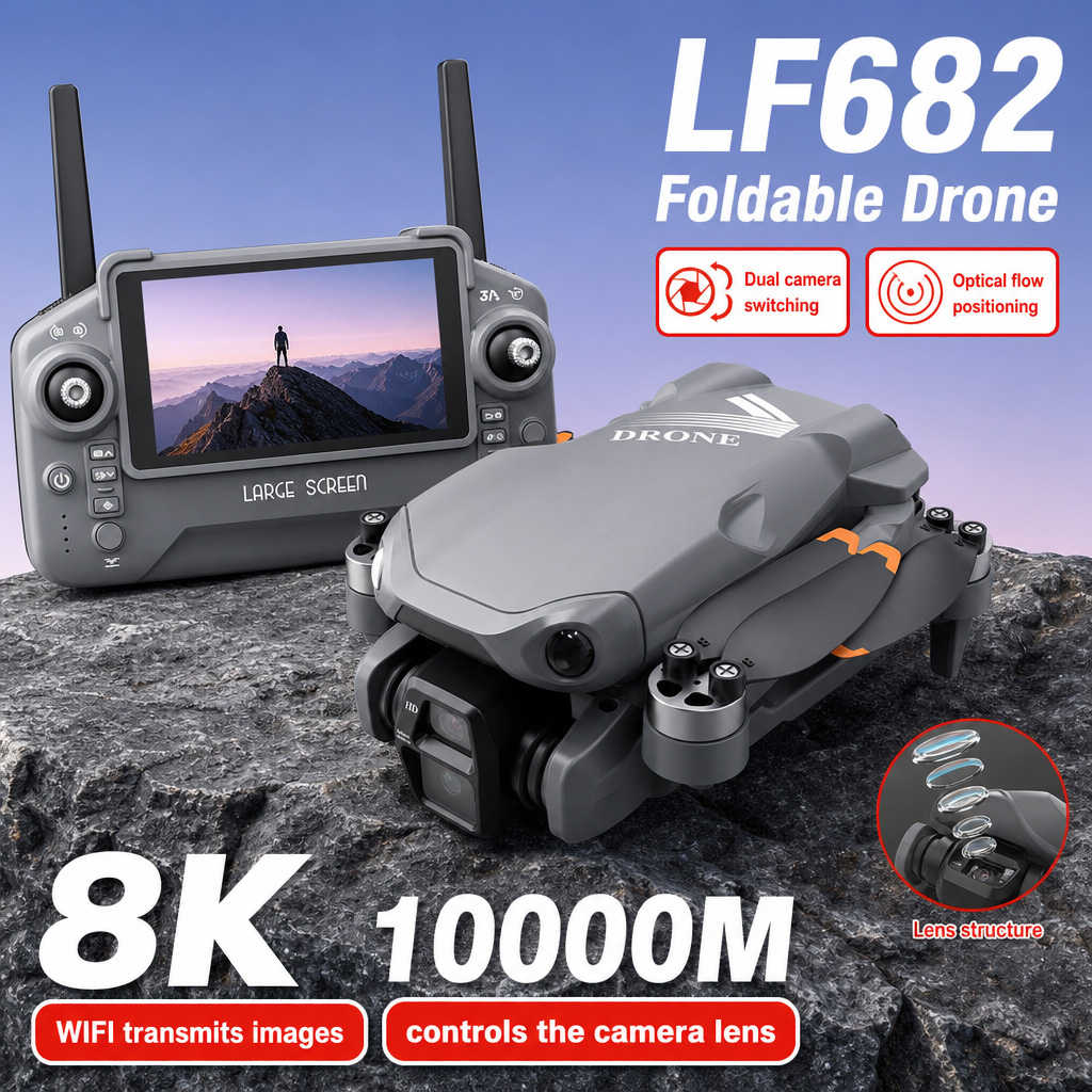 Zdjęcia lotnicze z drona LF682 – Drone Controller Screen recenzja i cena